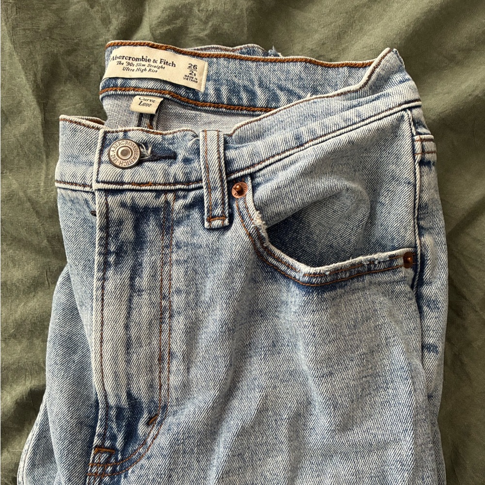 Abercrombie & Fitch Light Blue Straight Leg Jeans